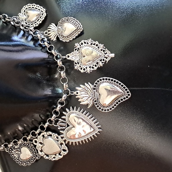 Jewelry Beautiful Sacred Heart Ex Voto Heart Charm Necklace Poshmark
